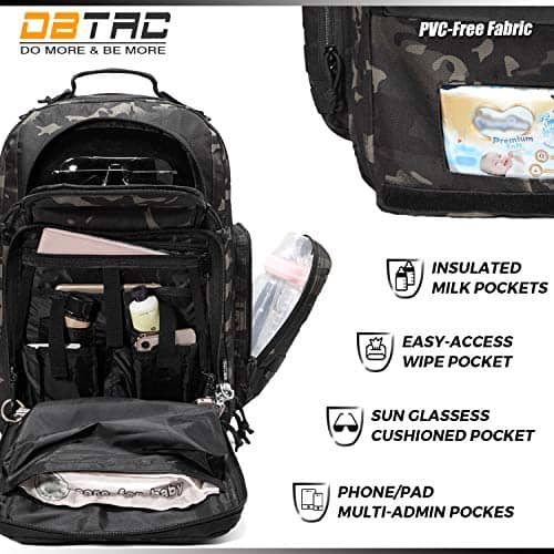 Mochila para pañales para papá, DBTAC Gran bolsa de pañales - Imagen 6