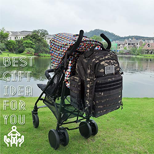 Mochila para pañales para papá, DBTAC Gran bolsa de pañales - Imagen 8