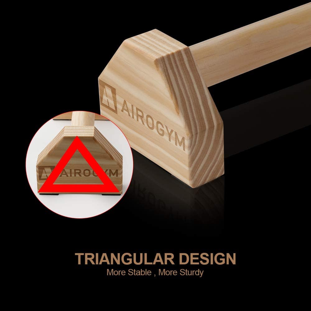 Soporte para flexiones, 2 PCS Barras de Madera para - Imagen 4