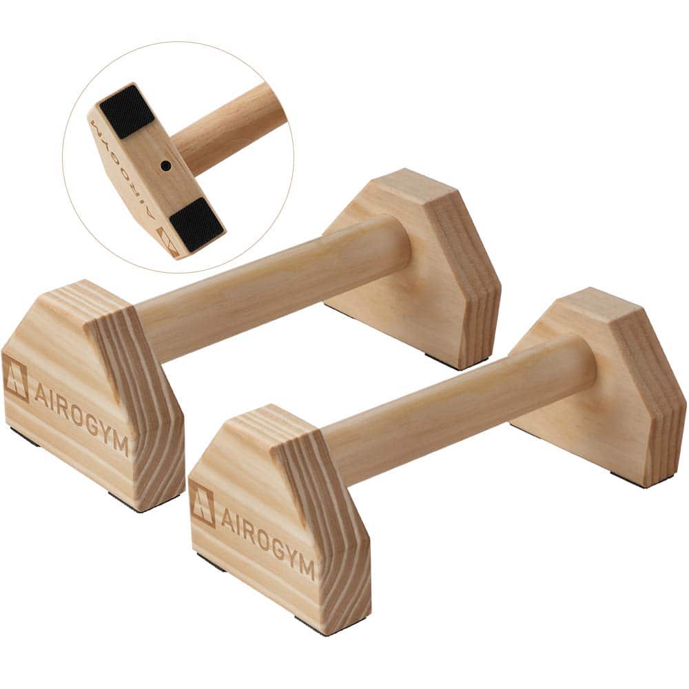 Soporte para flexiones, 2 PCS Barras de Madera para