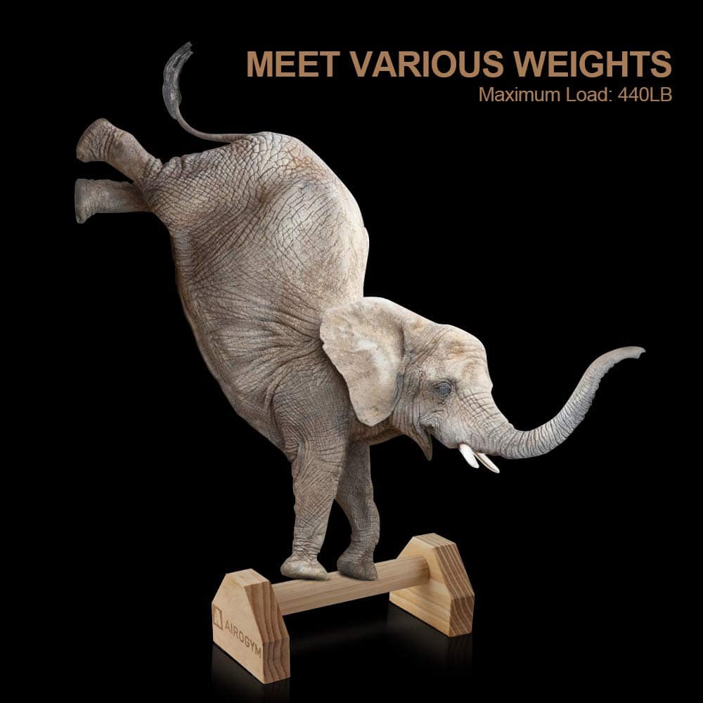 Soporte para flexiones, 2 PCS Barras de Madera para - Imagen 5