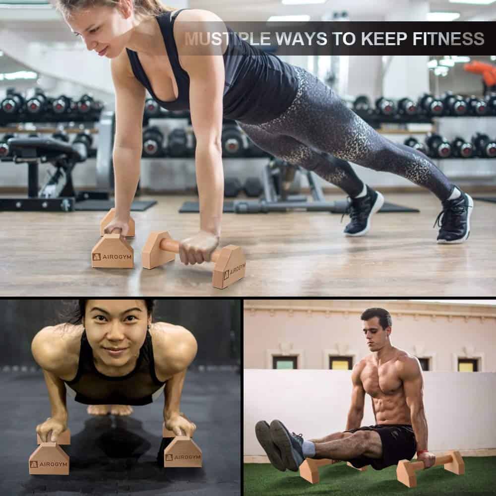 Soporte de Flexiones, 2 PCS Barras de Madera para Flexiones - Imagen 8