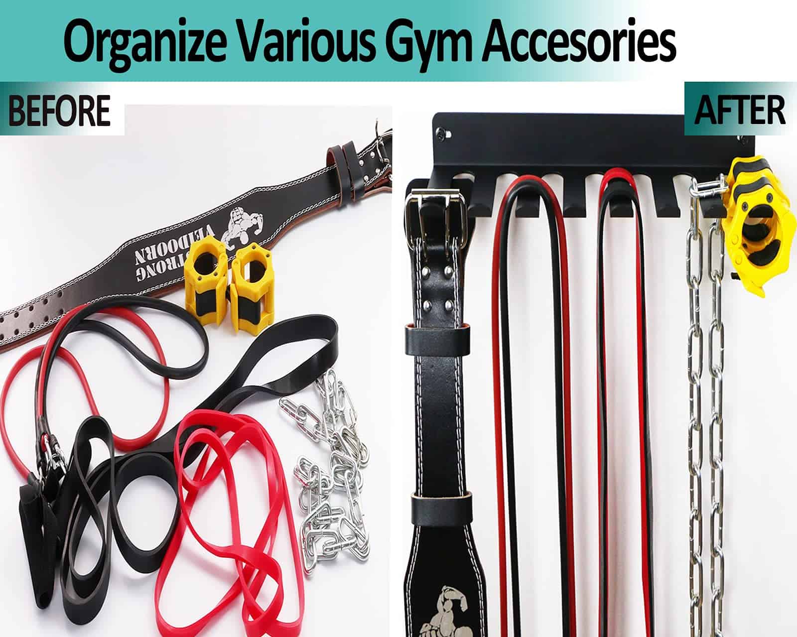 Estante de Almacenamiento Alvade para Bandas de Ejercicio, - Imagen 4