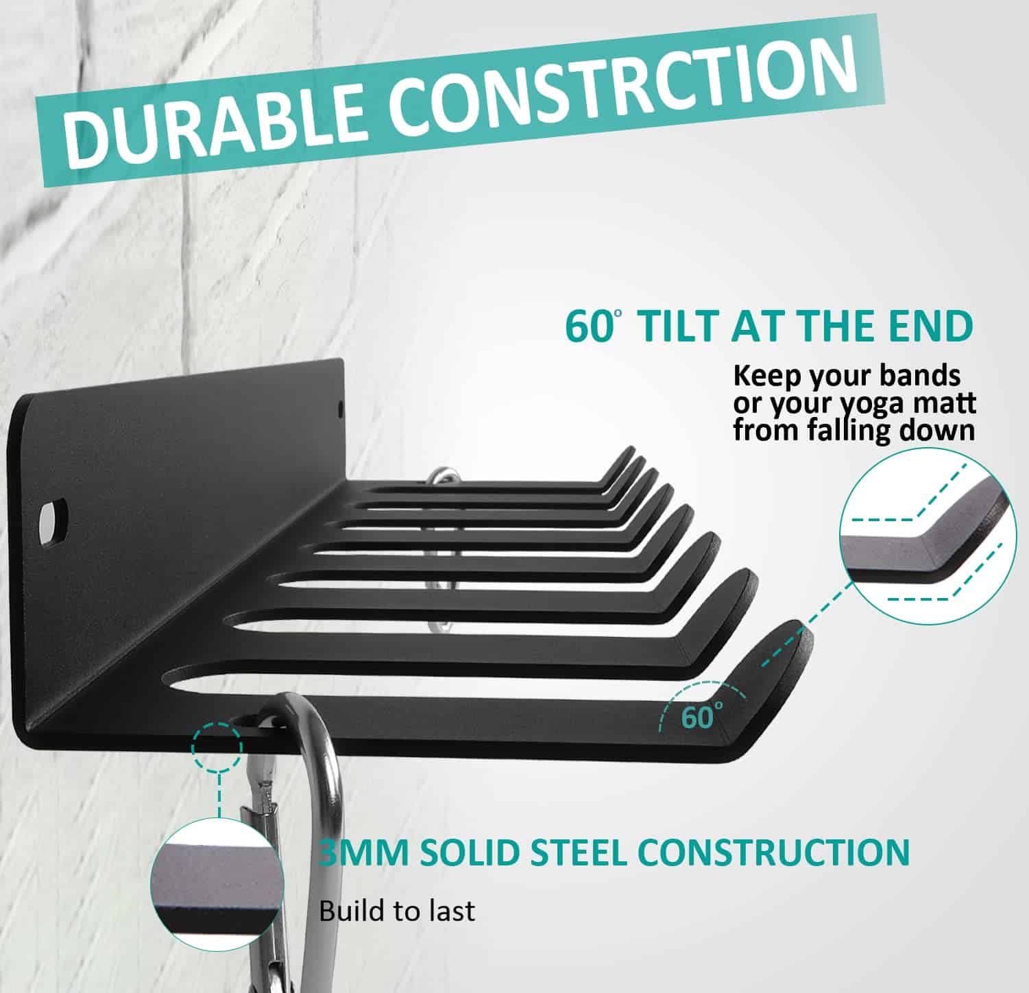 Estante de Almacenamiento Alvade para Bandas de Ejercicio, - Imagen 6