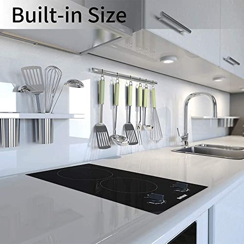 Karinear 2 Burner Electric Cooktop 12 Inch Built-in - Imagen 3