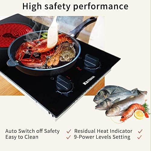 Karinear 2 Burner Electric Cooktop 12 Inch Built-in - Imagen 5