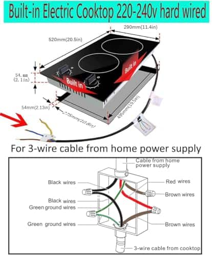 Karinear 2 Burner Electric Cooktop 12 Inch Built-in - Imagen 7