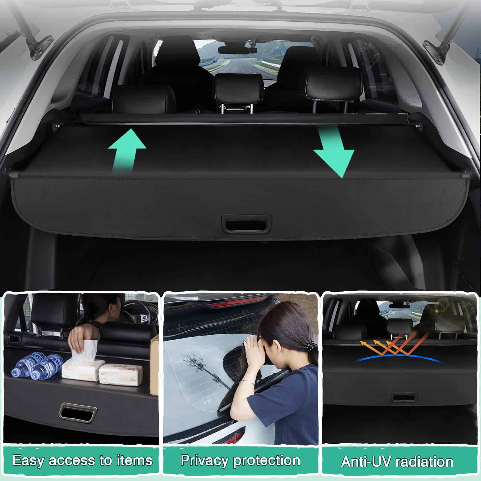 Powerty Cubierta de carga para 2018-2023 2024 VW Volkswagen - Imagen 5