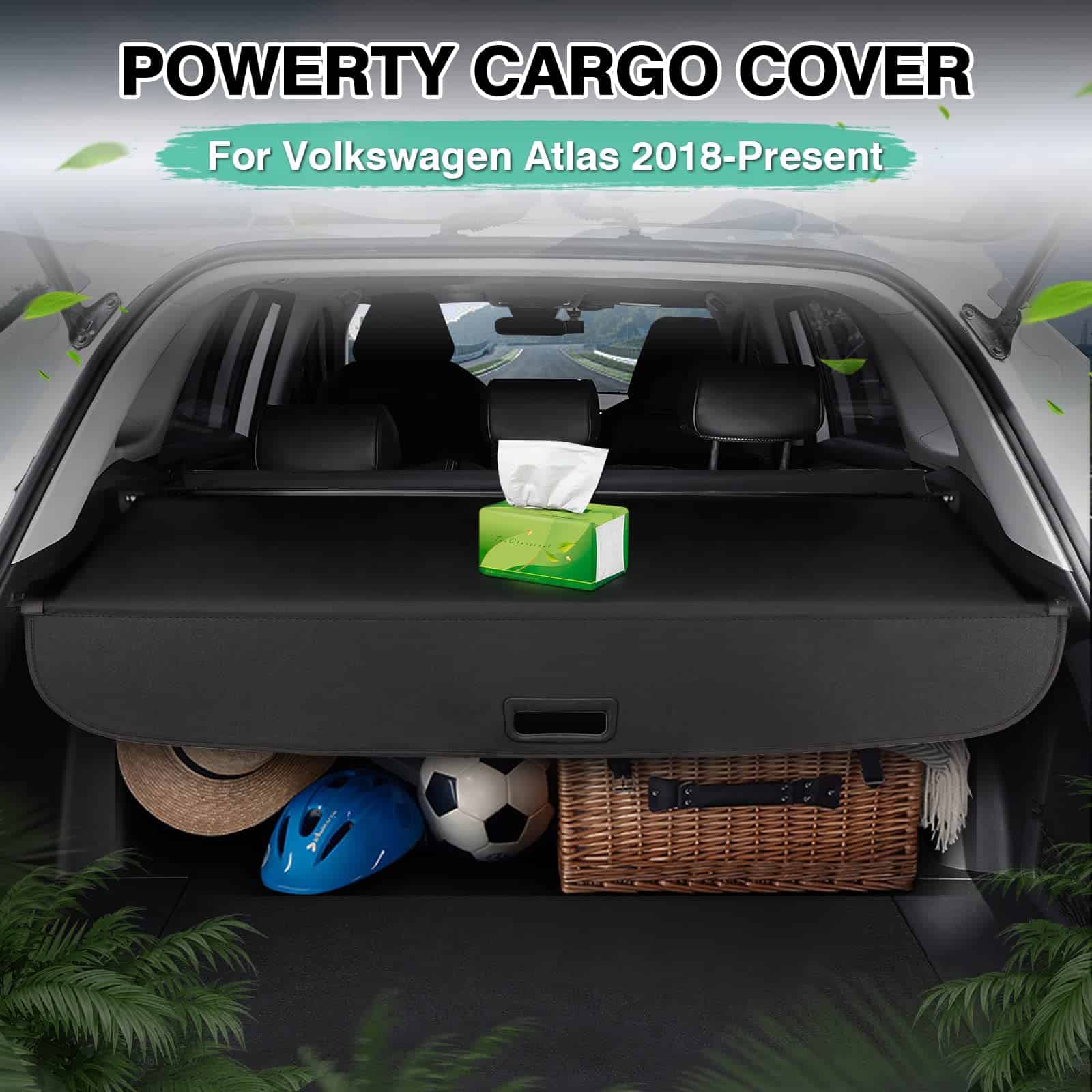 Powerty Cubierta de carga para 2018-2023 2024 VW Volkswagen - Imagen 3