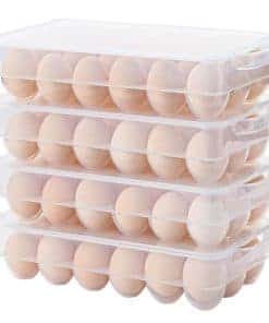 Porta huevos de plástico transparente para refrigerador,