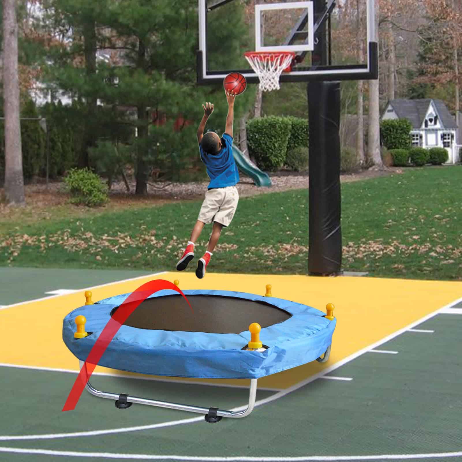 Trampolín para niños de 1 a 8 años, 55'' -Rojo-Verde-Azul - Imagen 4