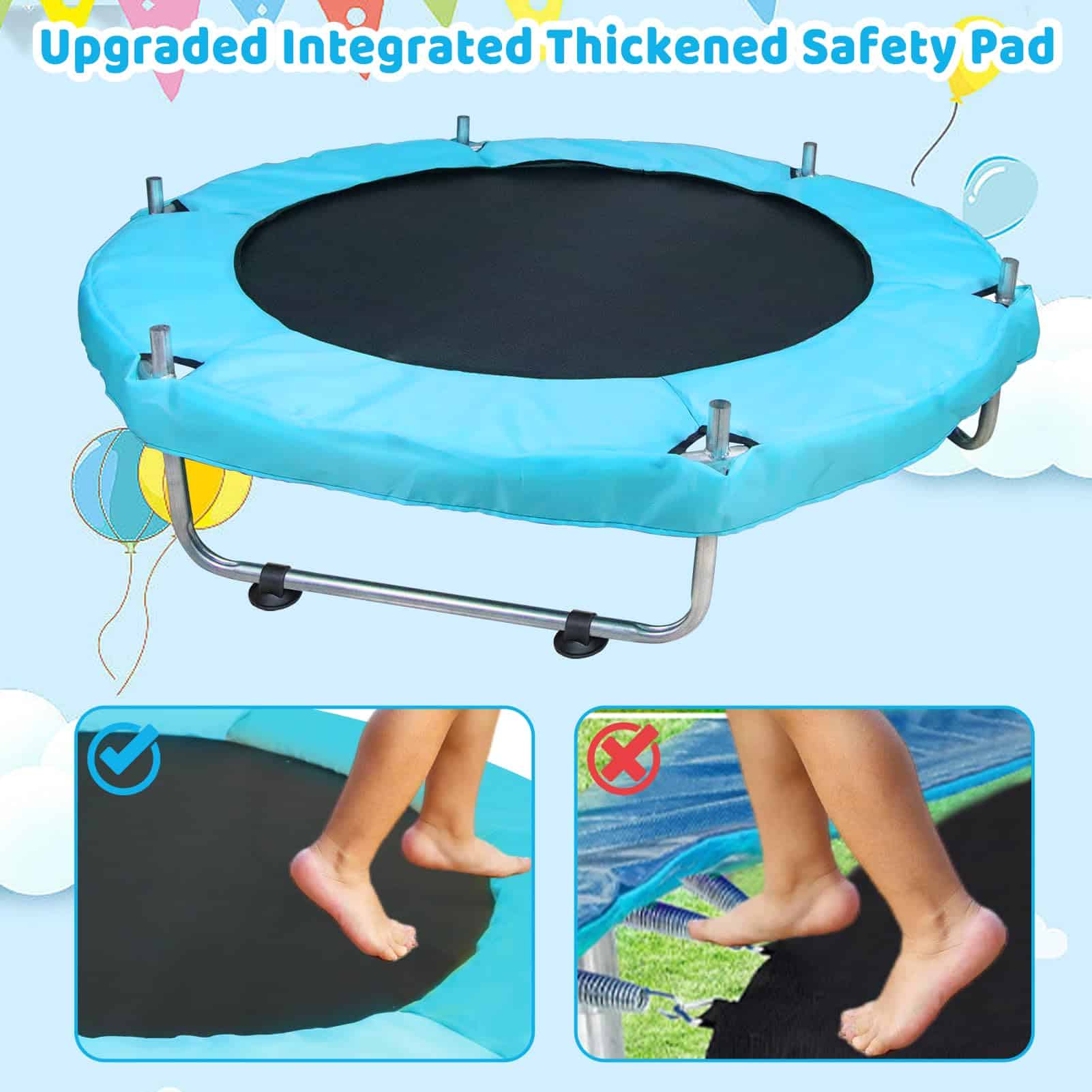 Trampolín para niños de 1 a 8 años, 55'' -Rojo-Verde-Azul - Imagen 5