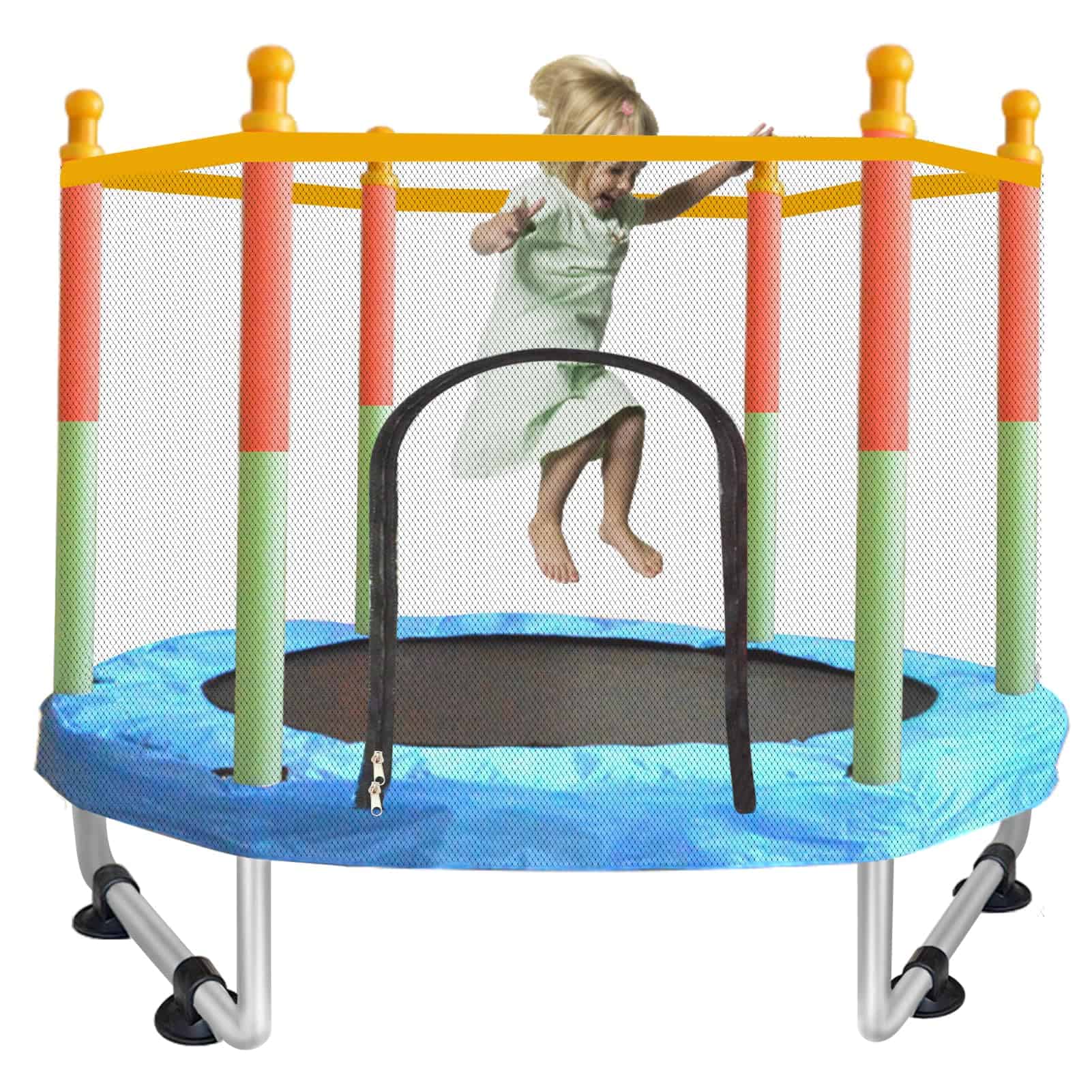 Trampolín para niños de 1 a 8 años, 55'' -Rojo-Verde-Azul