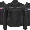 CHAQUETA DE MOTOCICLETA PARA MUJER ALPHA CYCLE -Negro