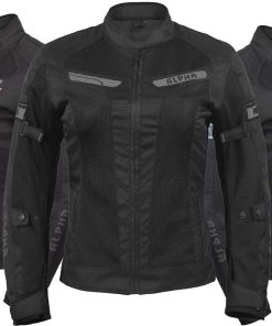 CHAQUETA DE MOTOCICLETA PARA MUJER ALPHA -Negro