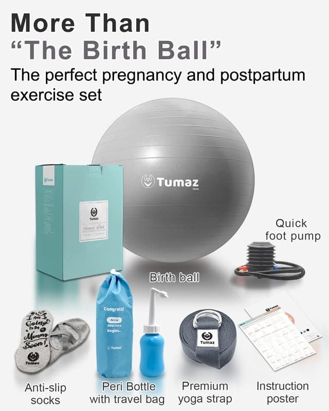 Pelota de parto Tumaz para embarazo y parto - Incluye - Imagen 3