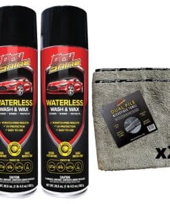 Kit de Wash and Wax sin agua Dry Shine de 2 Paquetes + 2