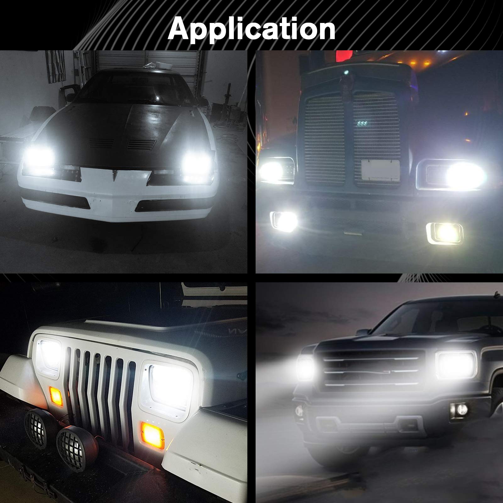 Faros de Led UNI-SHINE 7x6 Reflector 5x7 2pcs Blanco DRL - Imagen 9