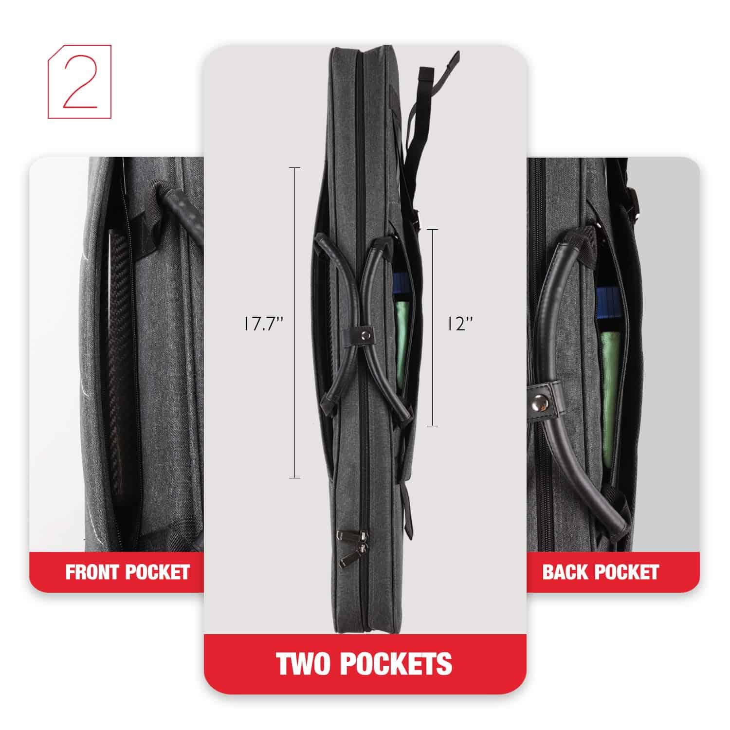 Estuche para Taco de Billar KONLLEN 3x4 Oxford Pool Stick - - Imagen 5