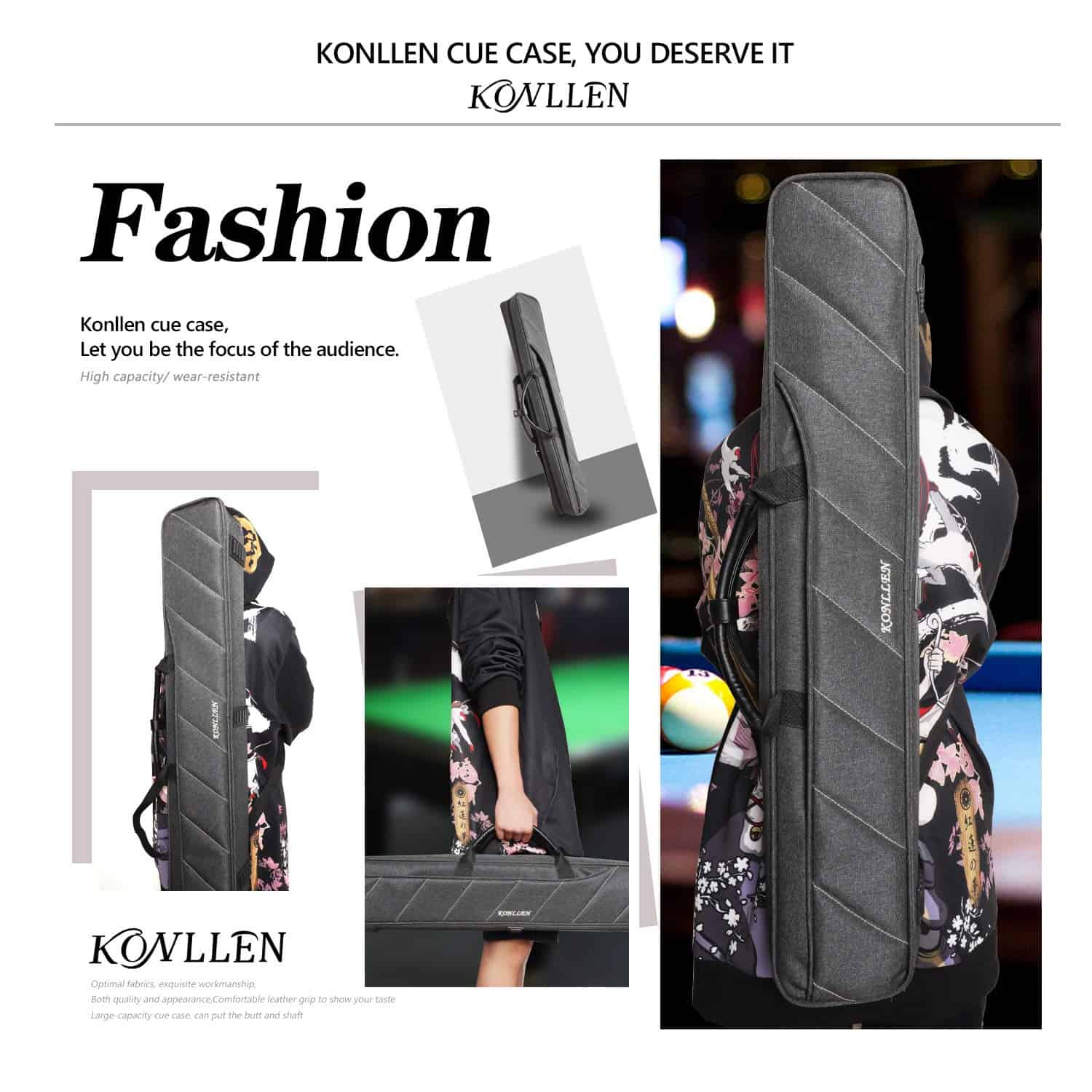 Estuche para Taco de Billar KONLLEN 3x4 Oxford Pool Stick - - Imagen 6