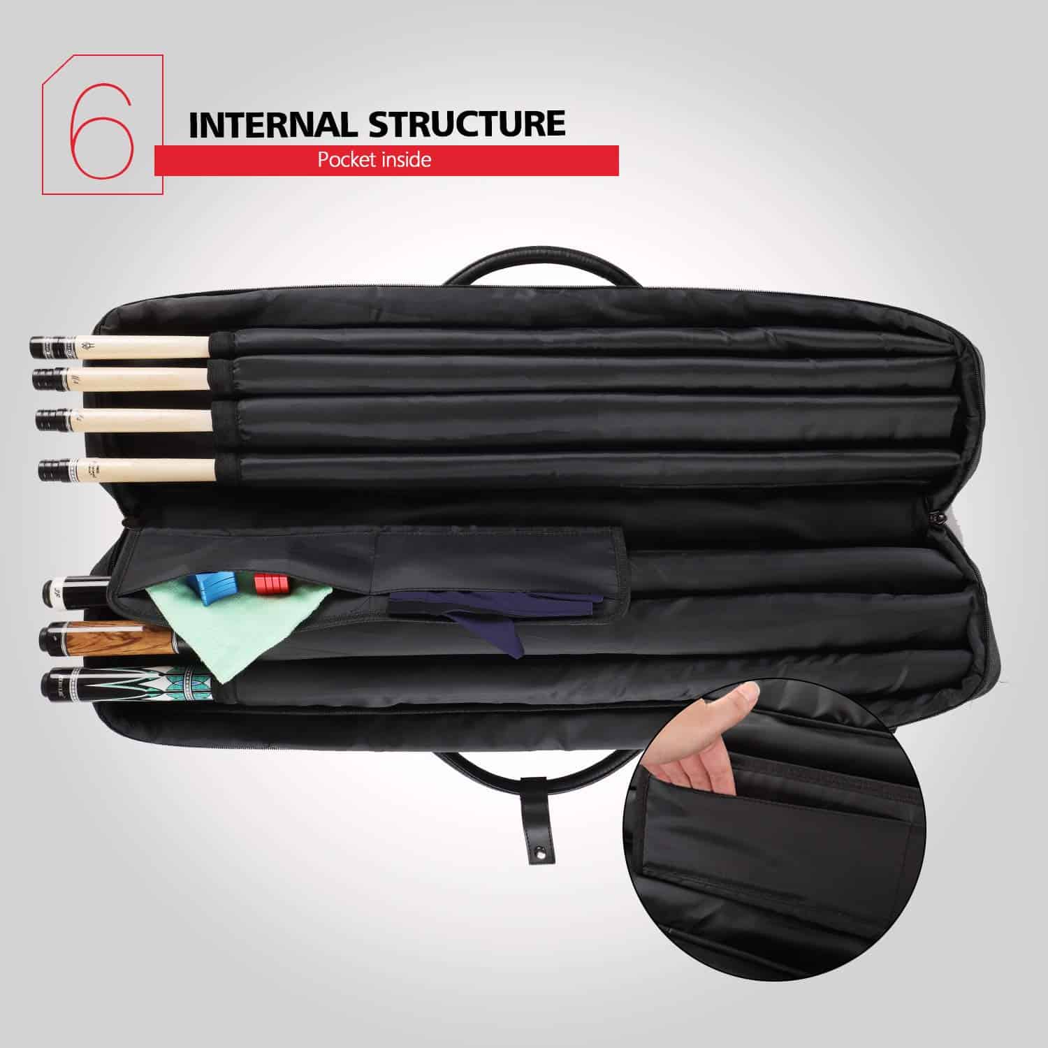 Estuche para Taco de Billar KONLLEN 3x4 Oxford Pool Stick - - Imagen 9