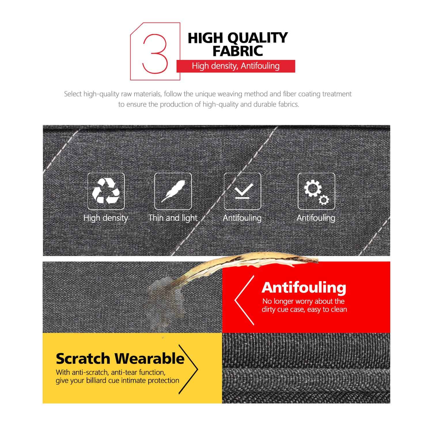 Estuche para Taco de Billar KONLLEN 3x4 Oxford Pool Stick - - Imagen 10