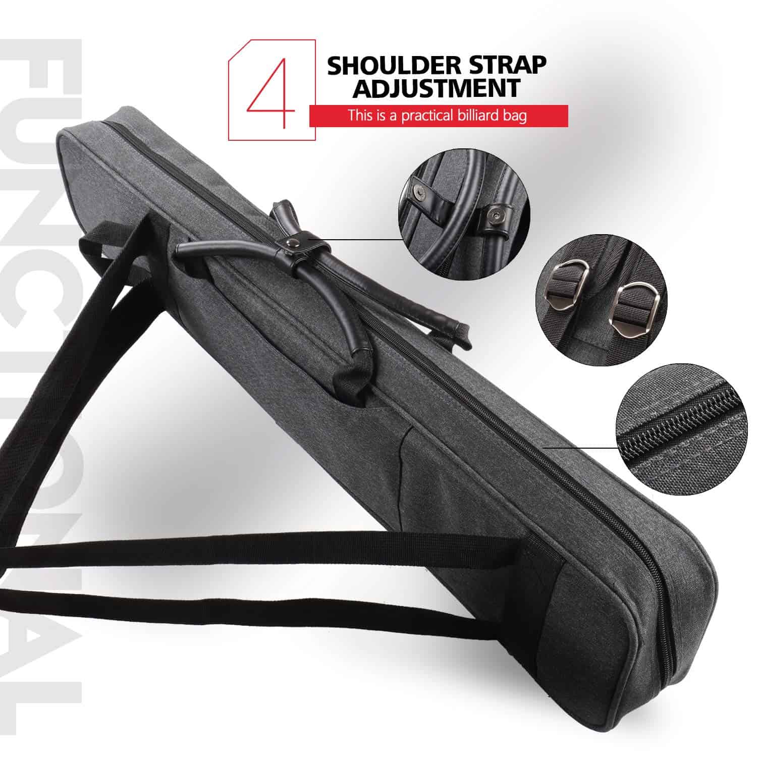Estuche para Taco de Billar KONLLEN 3x4 Oxford Pool Stick - - Imagen 7