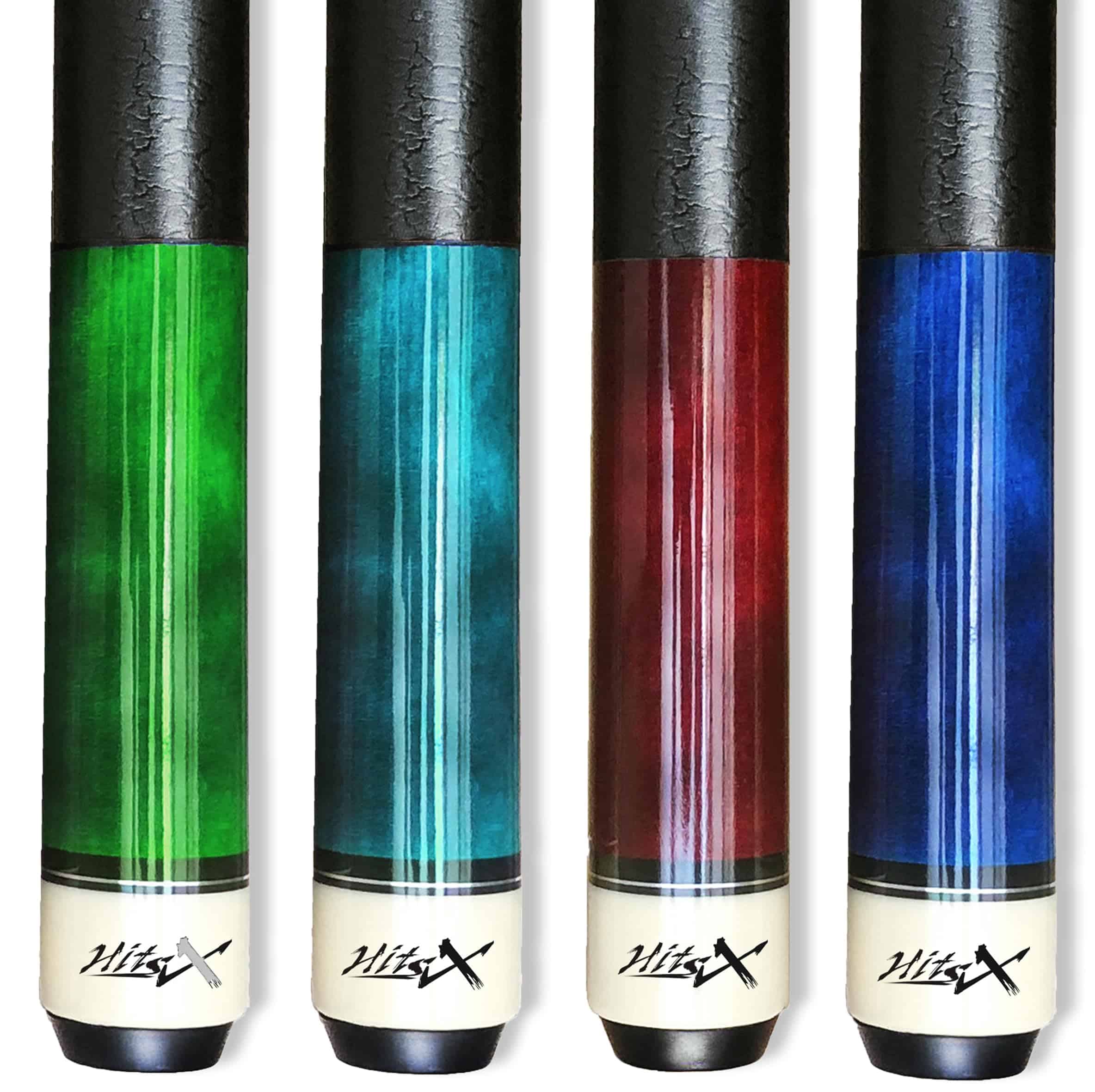 Set de 4 tacos de billar Tai Ba, punta de 13 mm, 58", de