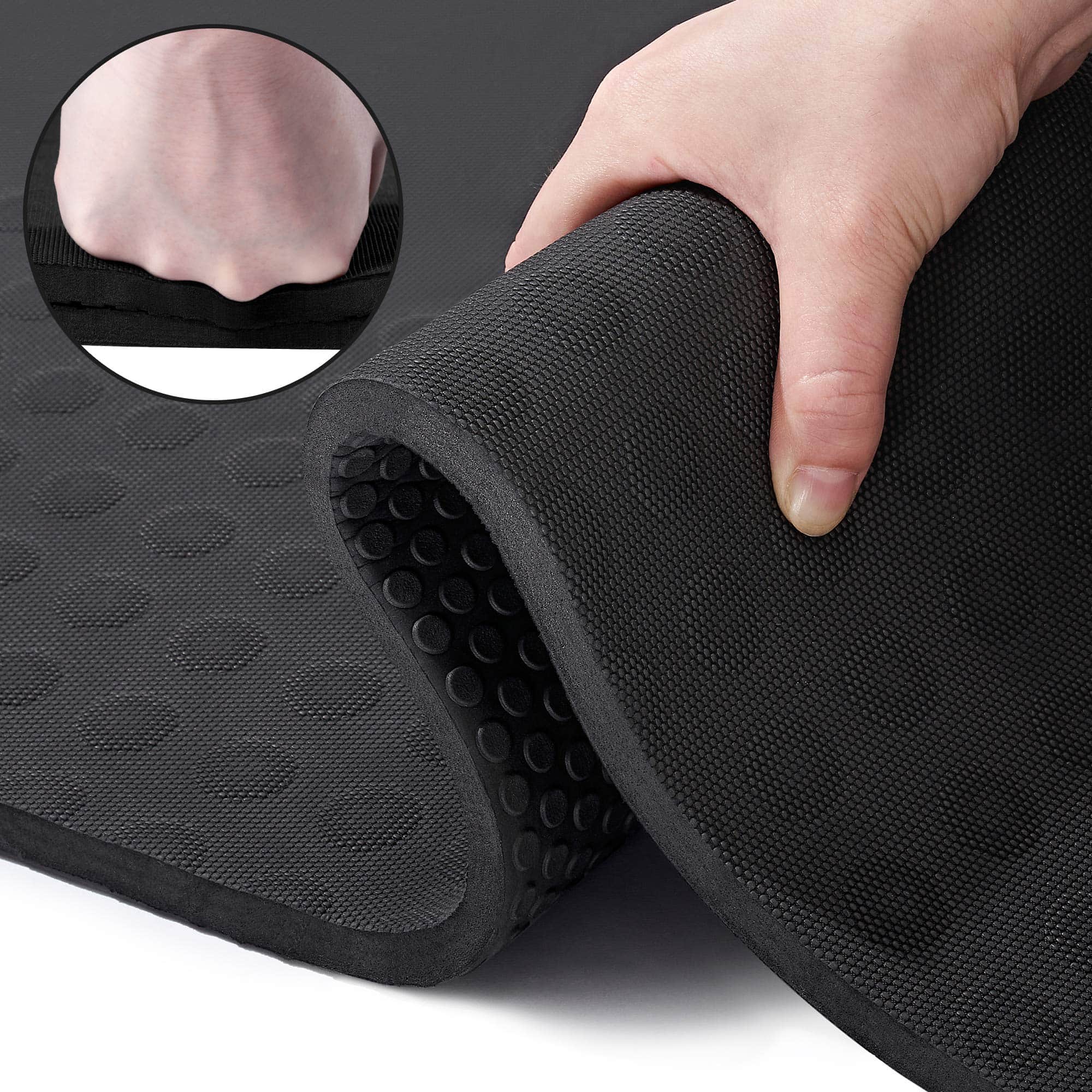 Tapete de Yoga Extra Grueso JELS, 1.2/2 -Negro (15mm)