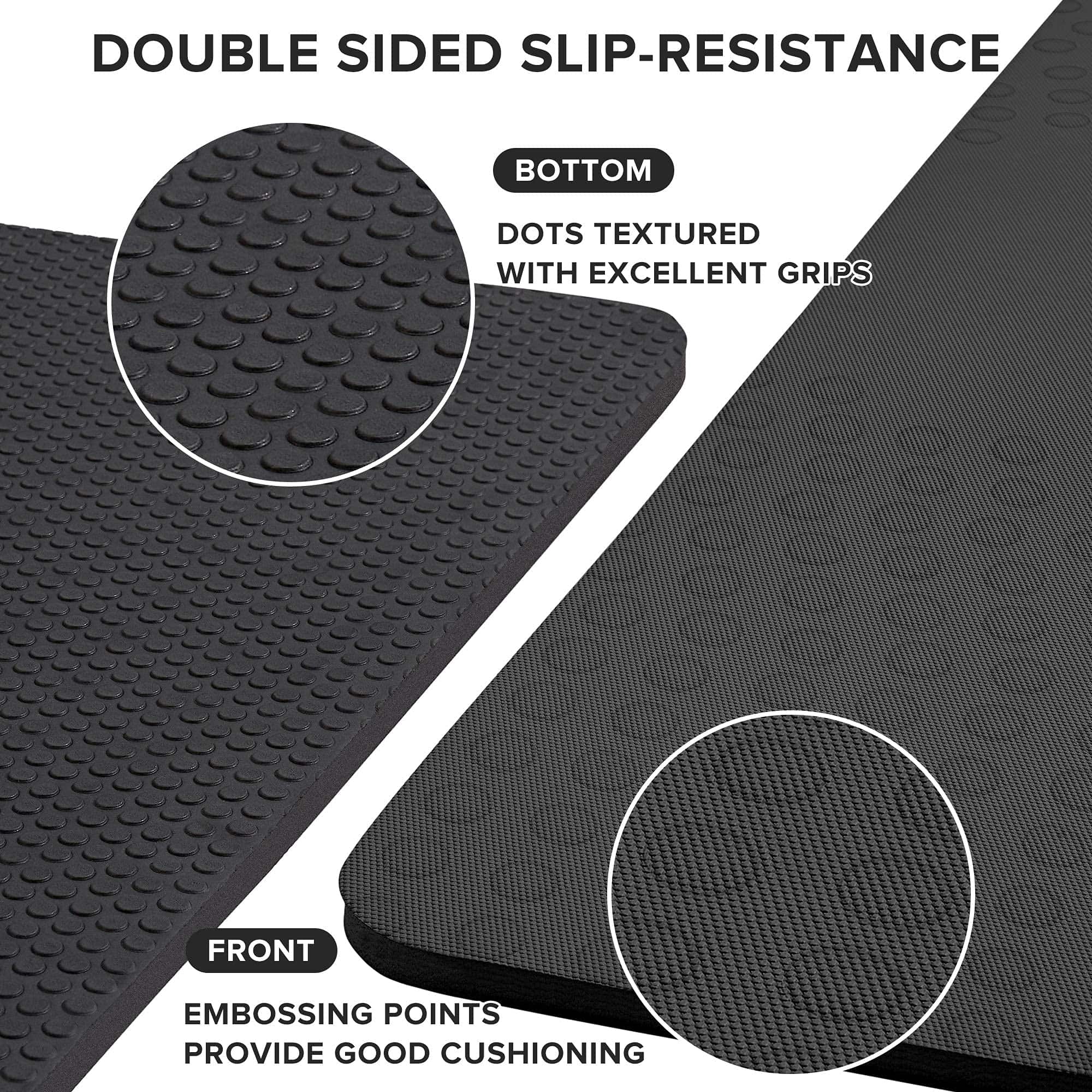 Tapete de Yoga Extra Grueso JELS, 1.2/2 -Negro (15mm) - Imagen 3