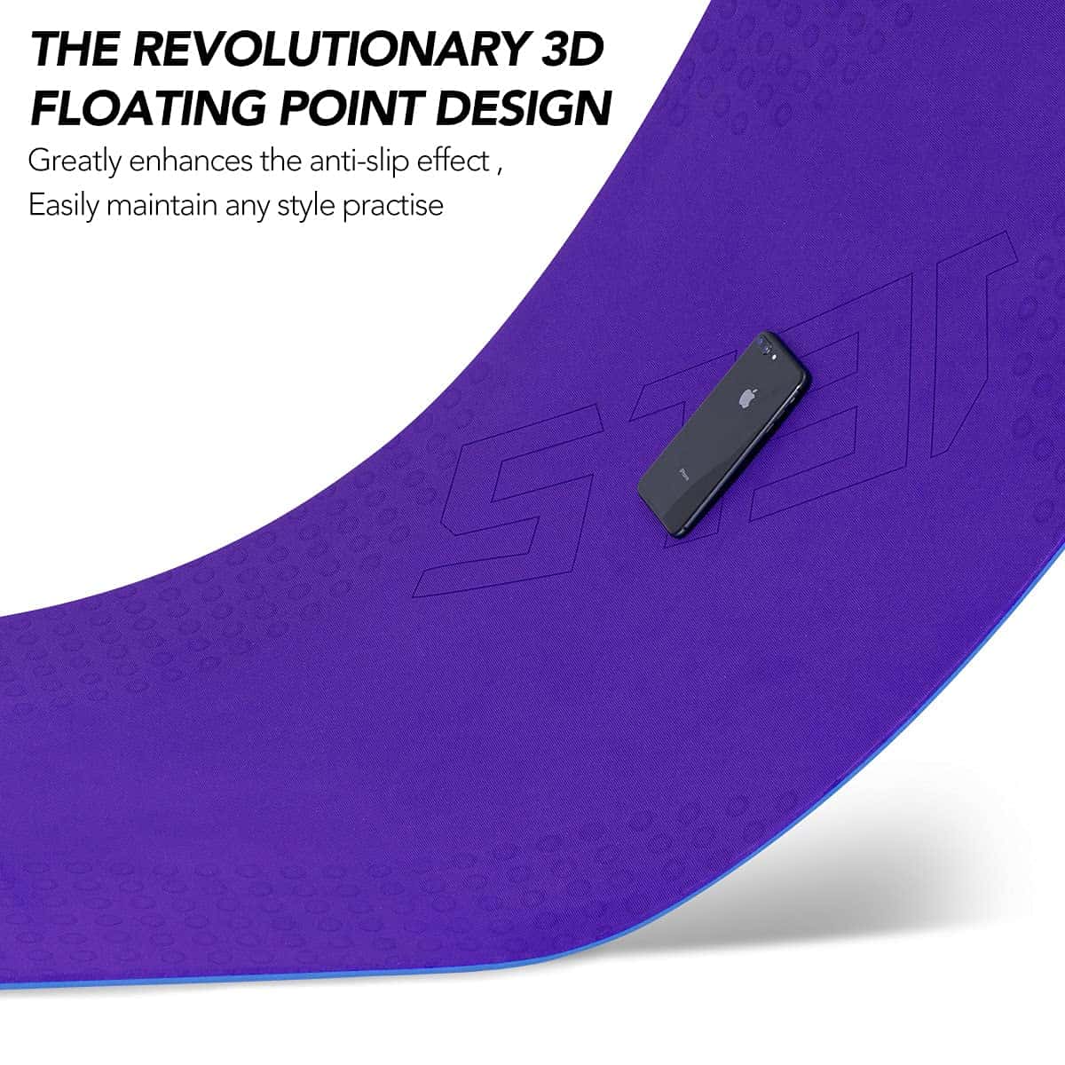 Tapete de Yoga Extra Grueso JELS, 1.2/2 -Azul - Imagen 5