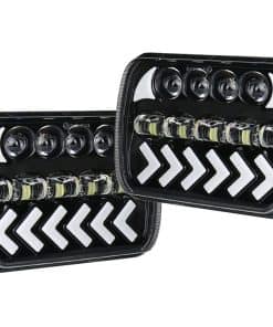 Par de Faros Proyectores 7x6/5x7 Pulgadas con DRL Blanco y