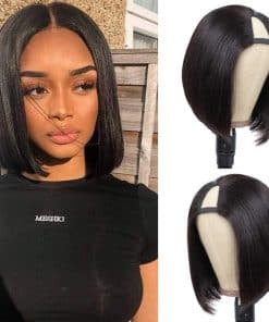 Peluca en Forma de U de Pelo Humano PANEWAY para Mujeres