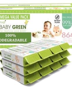 Toallitas húmedas para bebé Yugi Green - Sin fragancia,