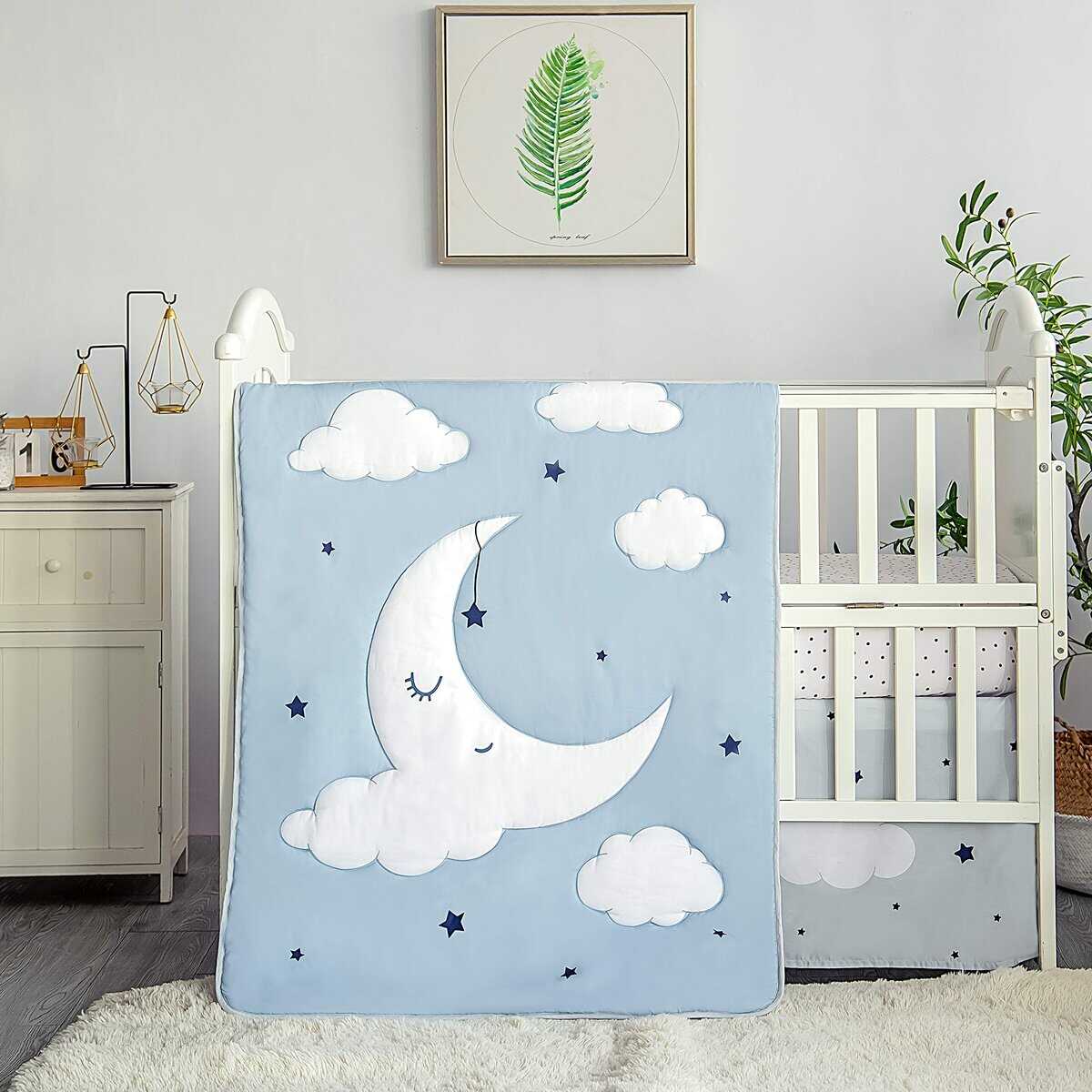Set de Ropa de Cuna para Bebé La Premura Sleeping Moon, 3