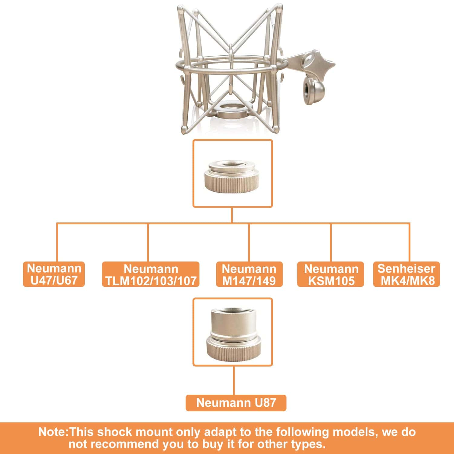 Boseen Soporte de Choque para Micrófono Araña - Soporte - Imagen 3