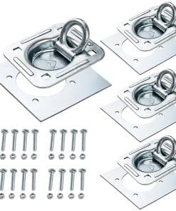 Lonffery 4 Pack Anclajes de Amarre Empotrados de Anilla D