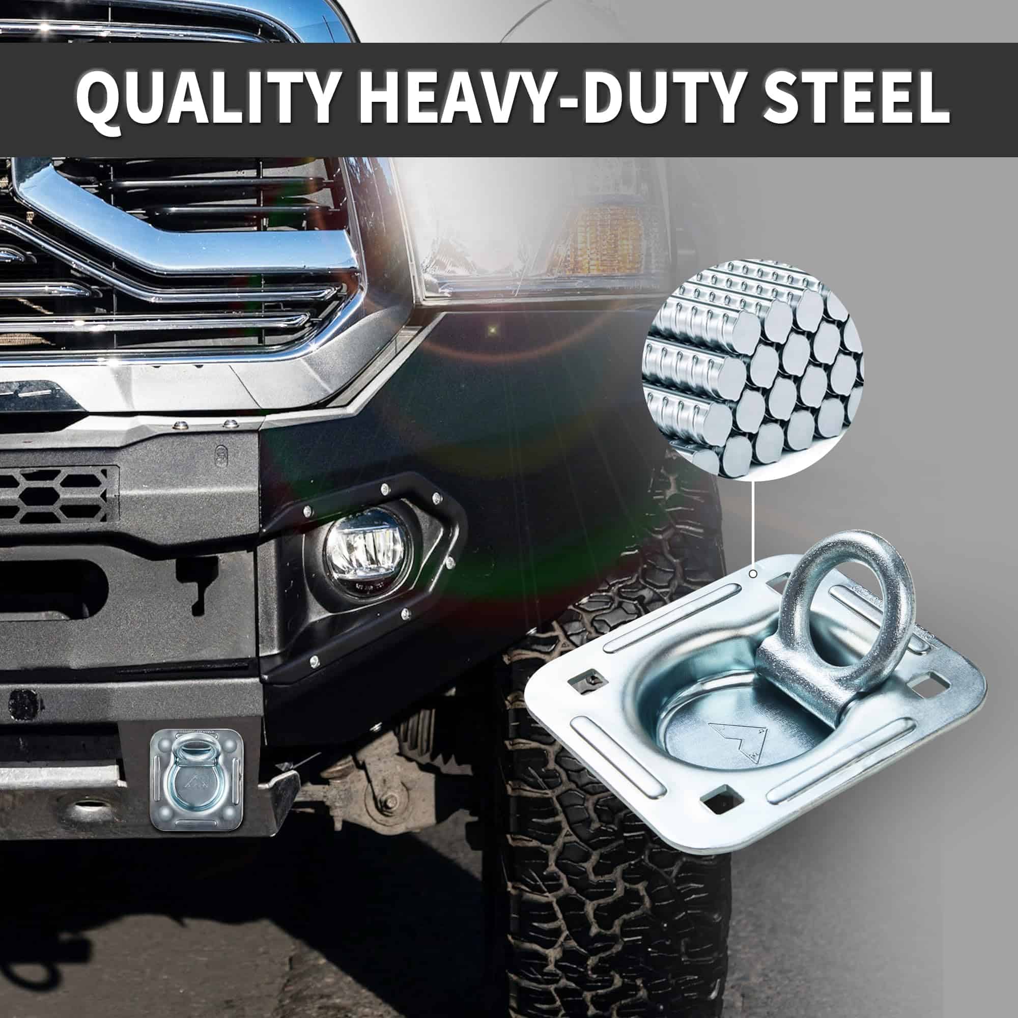 Lonffery 4 Pack Anclajes de Amarre Empotrados de Anilla D - Imagen 5