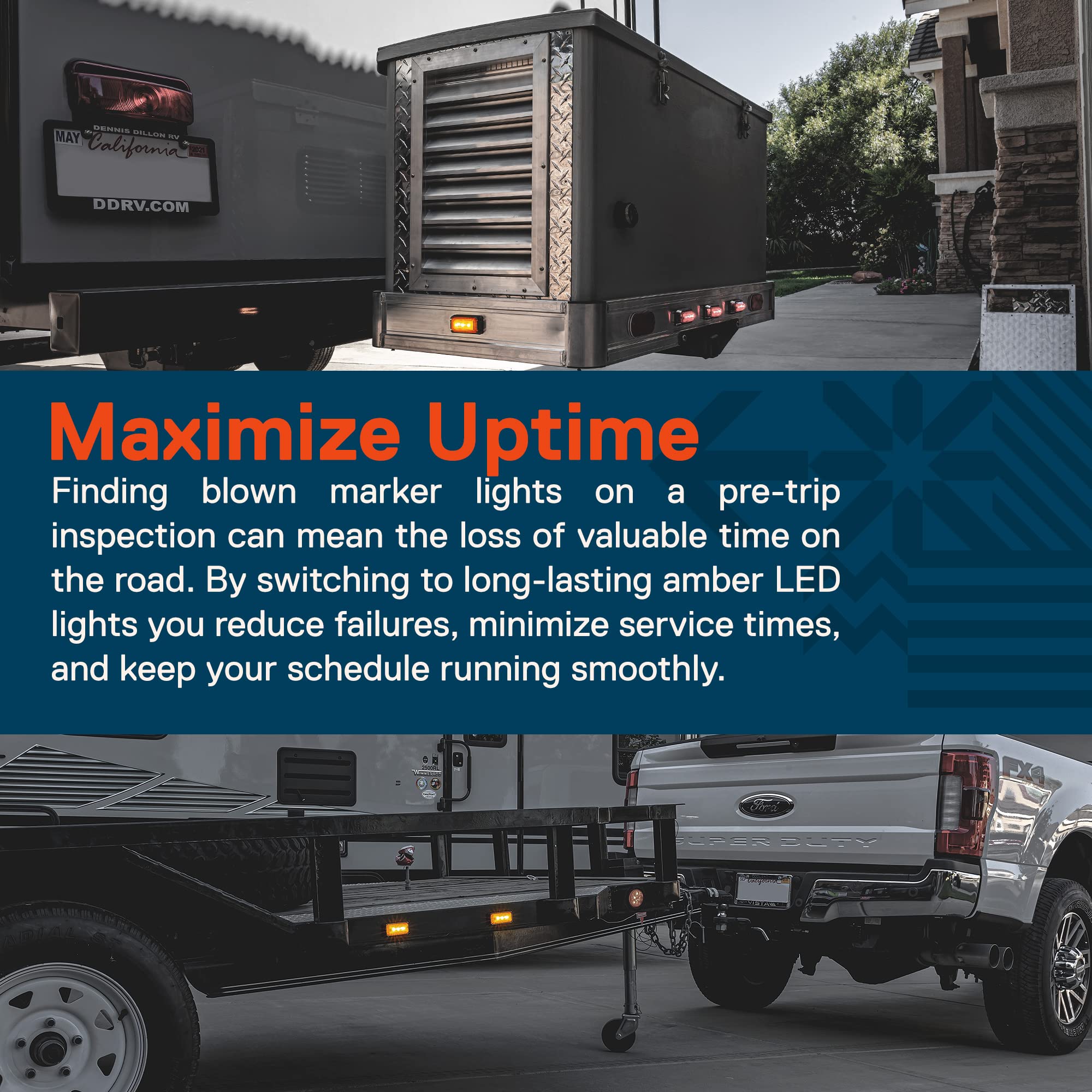 12 Luces Marcadoras Ámbar LED para Remolque TRUE MODS con - Imagen 7