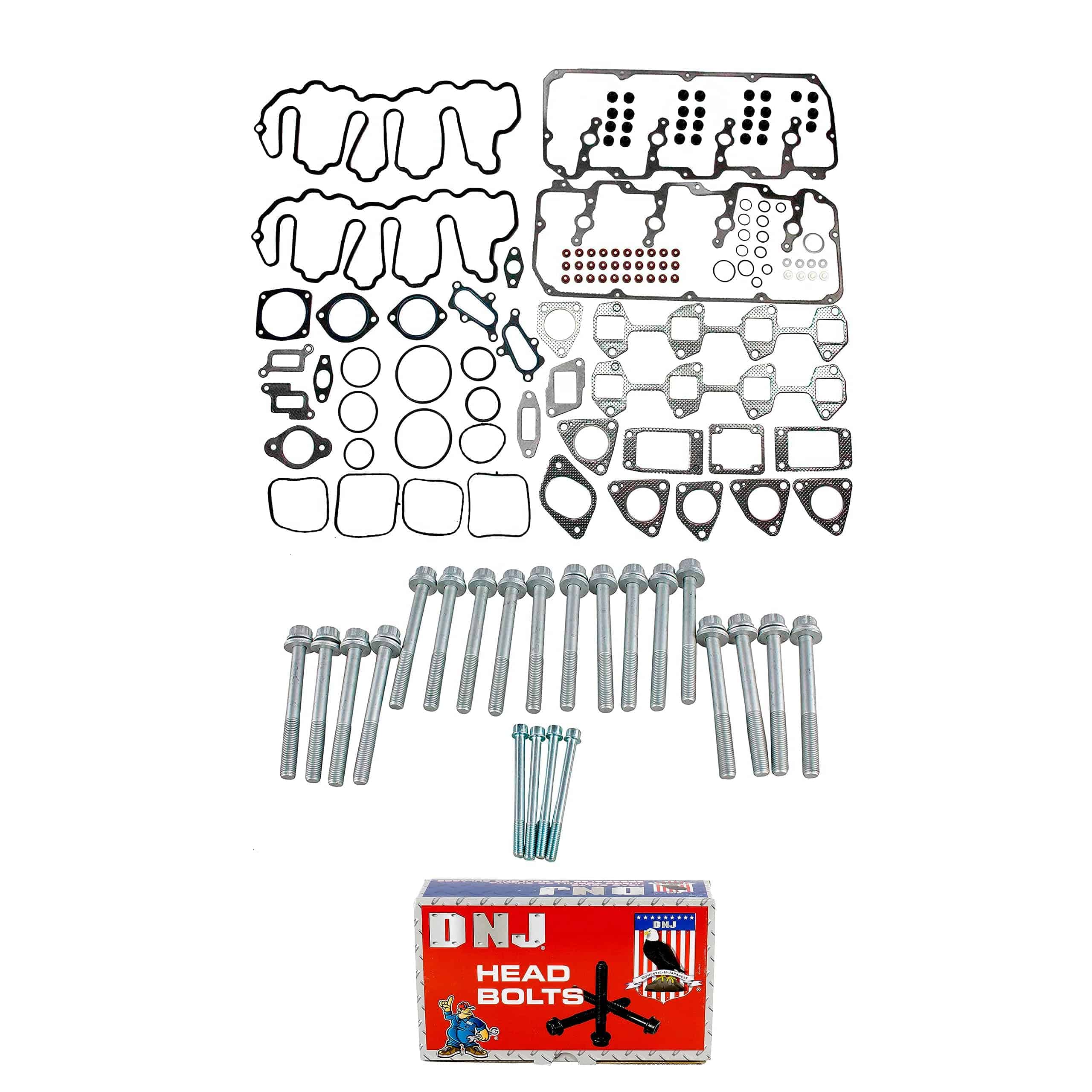 Juego de empaques de culata DNJ HGB3221 con juego de pernos