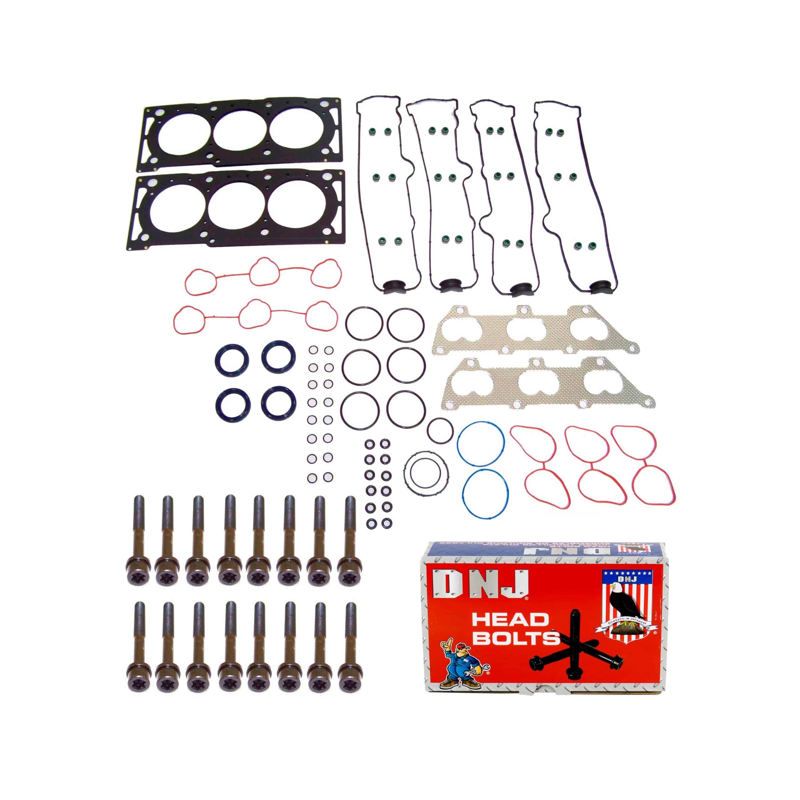 Juego de empaques de culata DNJ HGB3120 con kit de pernos