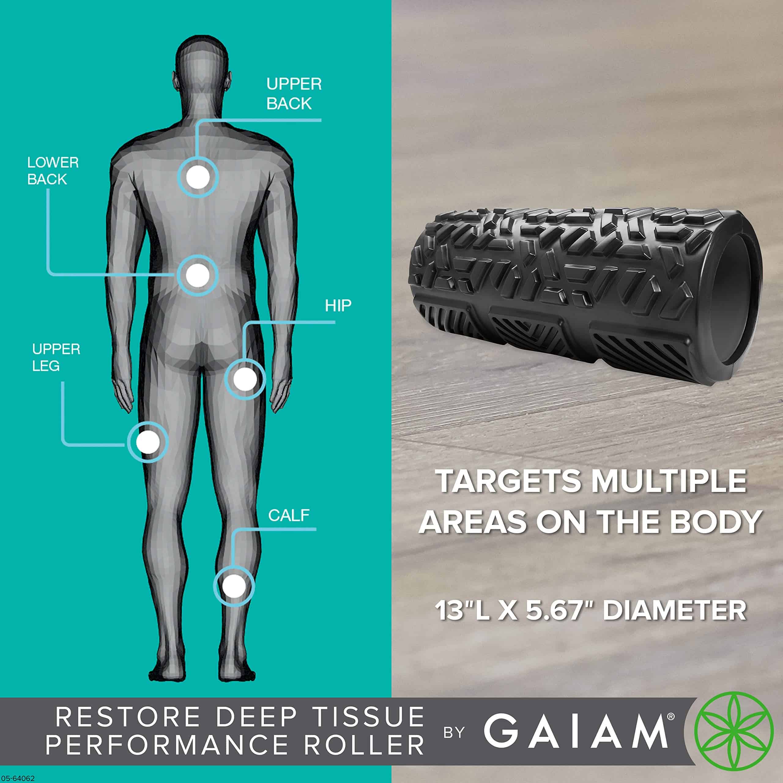Rodillo de Masaje Gaiam Restore - Rodillo de Tejido - Imagen 5