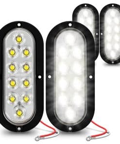 Kit de 4 luces de remolque trasero LED ovaladas claras