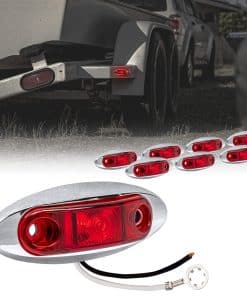TRUE MODS 8pc 2.5" Juego de luces indicadoras LED rojas