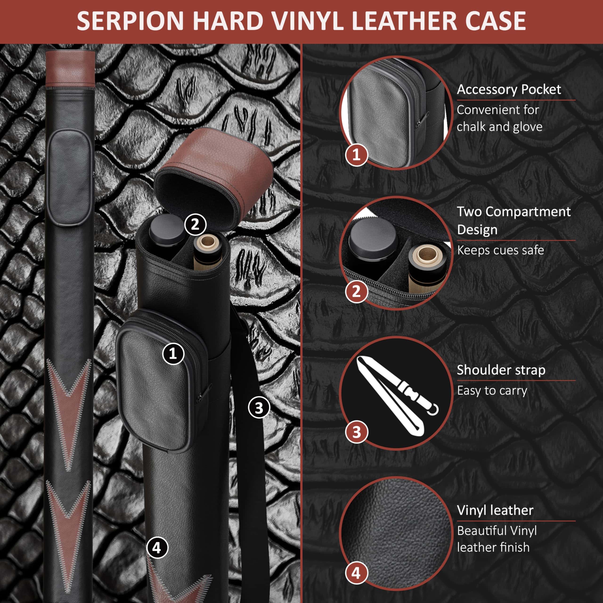 Serpion - Taco de Billar de Piscina 100% - de Junta - Imagen 4