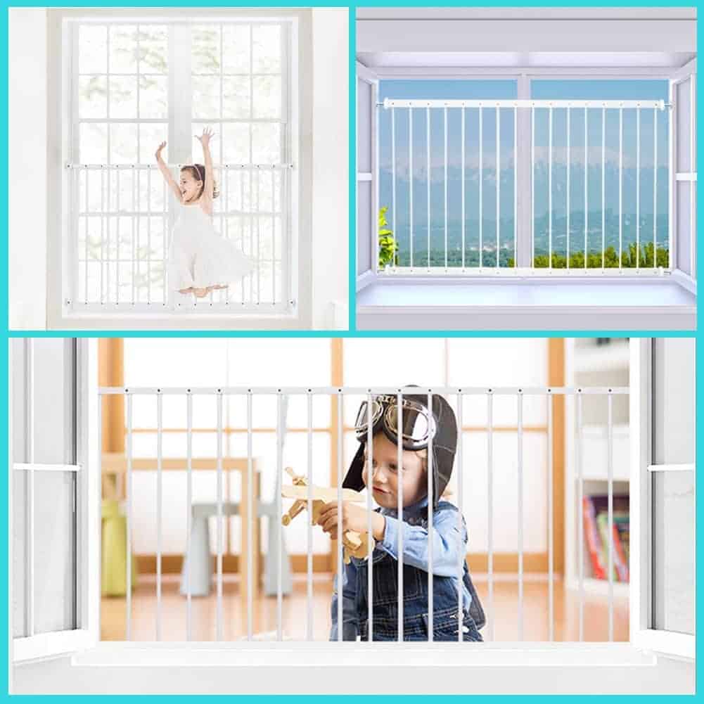 Rejas de seguridad para ventanas WAOWAO para -Blanco - Imagen 7
