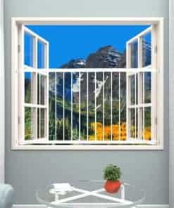 Rejas de seguridad para ventanas WAOWAO para -Blanco