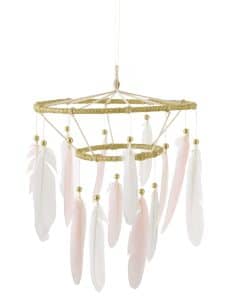 Levtex Baby - Colgante de techo Skylar - Plumas - Dorado,