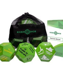 Paquete de 3 dados de ejercicio con manual de fitness y