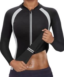 Chaqueta de Entrenamiento Sauna para Mujer Camisa de Sudor